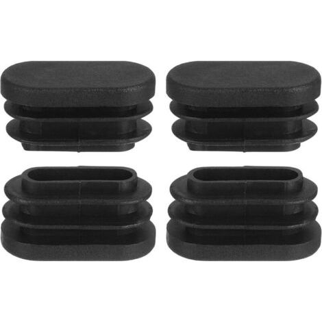 10 Pièces Bouchon Pied de Chaise, Bouchon Pied de Chaise Ovales, Embout Pied de Chaise Ovales en Plastique 20x40mm, Antidérapants et Résistants, Noir