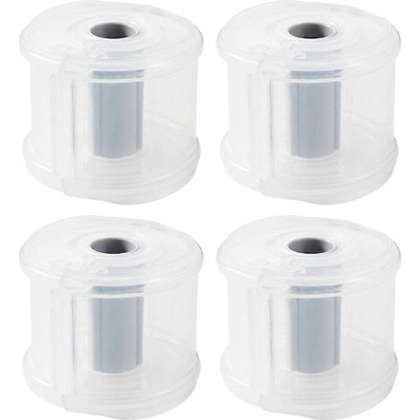 Lot de 4 supports pour rouleaux de ruban adhésif, distributeurs de ruban adhésif domestiques, coupe-ruban portables, boîtes à ruban adhésif pratiques-6.50X6.50X5.50CM-Transparent Color