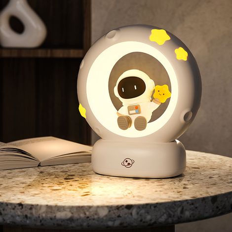 Veilleuse À Tapotement - Veilleuse De Chevet Pour Chambre À Coucher - Lumière Ambiante Douce Ou Colorée - 3 Modes Ou 2 Modes Chromatiques - 14,1 X 12 X 6,6 Cm - 3 W - 5 V - 1200 Mah (1/5)