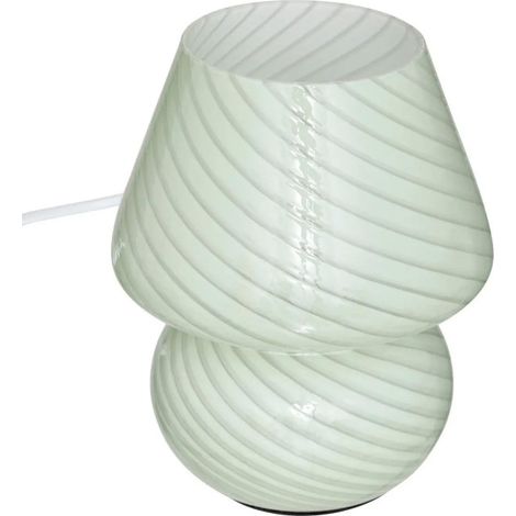 Lampe à Poser en Verre "Cara" 18cm Vert (1/5)