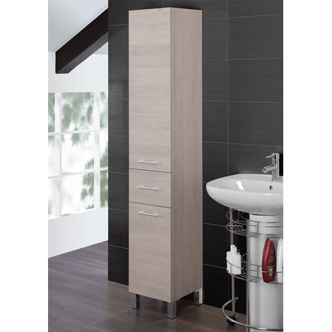 Mobile Bagno Colonna Portasciugamani 2 Ante 1 Cassetto 33 cm (1/2)
