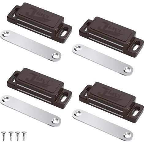 Set mit 4 magnetischen Schranktürhaltern, Tragkraft 30 kg, starke Türriegel, magnetische Möbelriegel, Schubladentürschließer, Küche, Haushalt usw.
