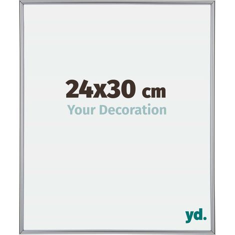 yd. - Cadre photo 24x30 - Argent Brillant - Plastique - Annecy