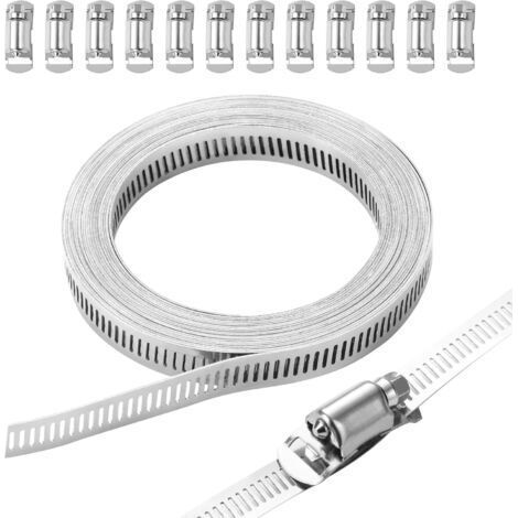 5M Colliers de serrage, colliers de serrage en acier inoxydable 304 Colliers de serrage réglables Colliers de serrage en acier inoxydable (1/5)