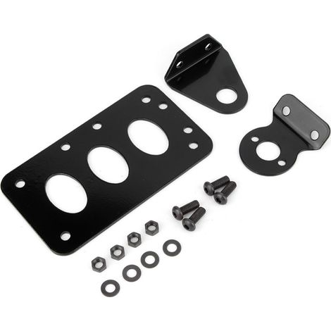 Support de plaque d'immatriculation arrière de moto en fer, accessoire de modification pour feu arrière latéral