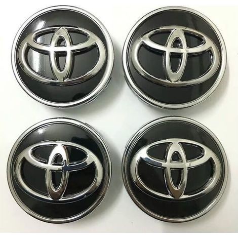 Online Store - Cache-moyeu central de roue Toyota 4 62 mm avec logo noir (1/5)