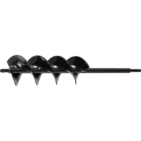 Mèche de forage à spirale pour plantation, 80 x 410 mm, pour perceuses à entraînement hexagonal 3/8", outil robuste pour planter les bulbes, accessoires de forage pour tarière de jardin et creusement (1/5)