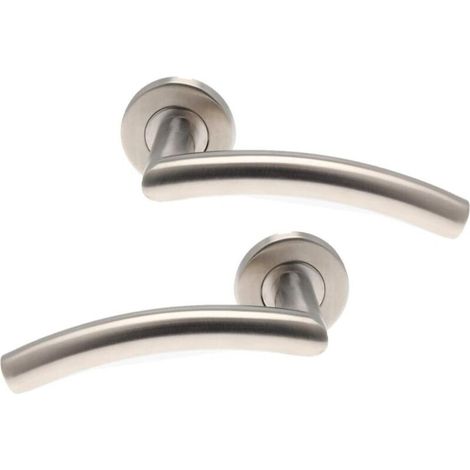 666453 Paire de poignées de Porte sur Rosace INOX Tempo Classic, carré de 7mm (1/4)