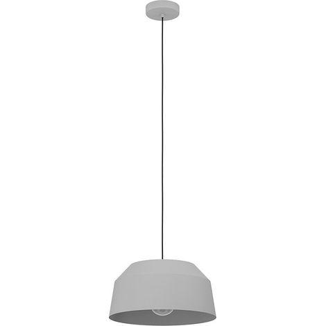 Sospensione Contrisa Attacco E27 - 1 Luce 40W Ø38cm Acciaio Grigio (1/4)