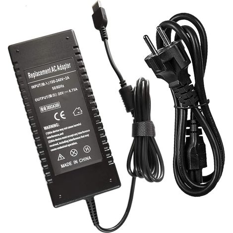 20V 6.75A 135W Chargeur Adaptateur Remplacement pour Lenovo ideapad y70-70 y50-70 y40-70 y700, adl135ndc3a (11mm x 5.0mm) (1/5)
