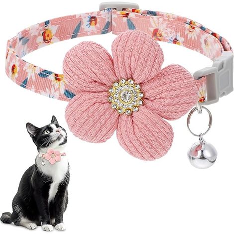 Collier pour chat avec clochette, collier mignon et ajustable pour chatons, convient également aux chiots.