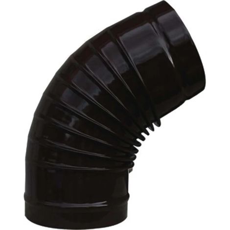 GOMITO SMALTATO 45 ° 'CLASSIC' EE 130 mm - Col. nero - SAVE