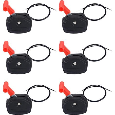 6 x interrupteur Lever contrôle poignée et 56 pouce Throttle Cable kit pour Lawnmower tondeuse à gazon pièces jardin (1/5)