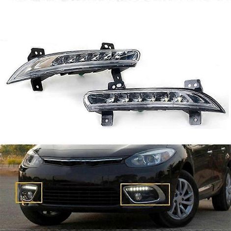 266005976 Luz antiniebla LED DRL delantera derecha para Renault Fluence 2014+ Auto Lámpara de conducción Luz diurna (1/4)