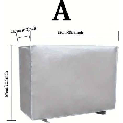 Housse pour climatiseur extérieur (72 x 26 x 57 cm) - Fibre de polyester, convient à la plupart des modèles