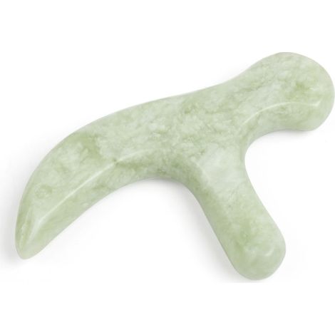 Outil de massage des pieds et d'acupression en jade naturel — Dispositif de soin et de soulagement des pieds