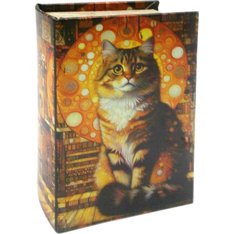 Signes Grimalt Cajas De Libro Regalo  Caja Libro Gato Cajas Libro Naranja 5x11x17cm 36434