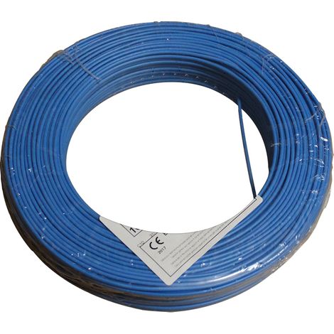 Arcanaute – Fil électrique HO7VU 1.5 mm² bleu 100 m – Conducteur cuivre nu – Isolation PVC – Pour applications professionnelles (1/2)