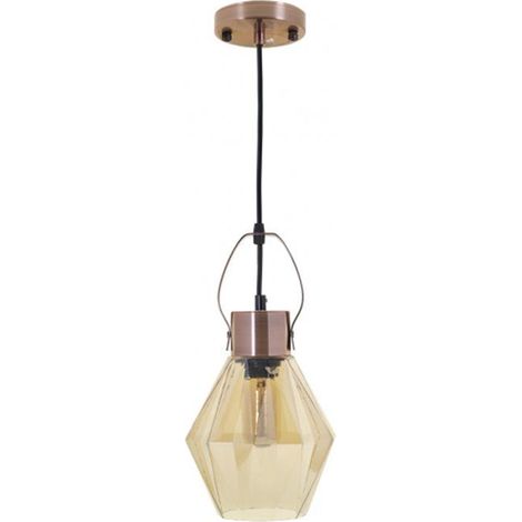 Lampada a sospensione Ziva 1xe27 Rame Reg.x17x17 FABRILAMP. (1/3)