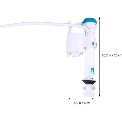 Tube d'entrée en plastique G1/2, outil de remplissage d'eau pour salle de bain, bouton-poussoir réglable, raccord rétractable, accessoires de chasse d'eau pour la maison (1/4)