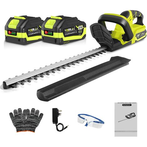 21V Cordless Hedge Trimmer with 2 x 4.0Ah Batteries and Charger, 750W Brushless Motor, Dual Blade 50 cm (20 Inches) with LED Charge Indicator, Hedge Trimmer and Shrub Shear (1/5)