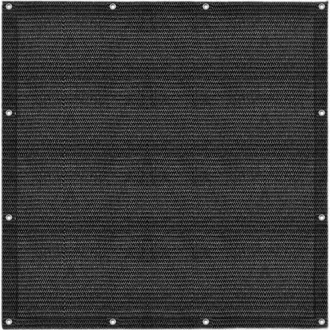 Jiubiaz Zeltteppich 250x500 cm HDPE Schwarz UV-stabil Atmungsaktiv mit 13 Heringe für Zelt & Caravan & Picknick