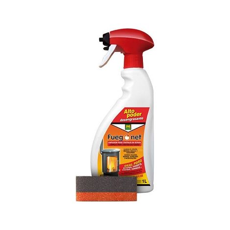 Nettoyage Fueugonet. Nettoyant en arosol pour poles, cuisines et fours. Solvant de hollen, de rsines, de graisses et de goudron. Bateau de fentre pour 1 L poles avec ponge
