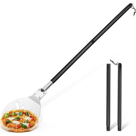 Pelle à pizza ronde perforée en acier inoxydable (1,22,8 cm) (1/5)