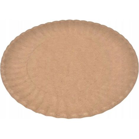 Piatti di carta kraft da 18 cm (7 pollici) - 100 pezzi - Enjoy Be Eco