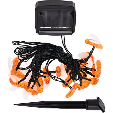 Guirlande lumineuse solaire abeilles, étanche, 20 LED, 5 m / 16,4 pi, pour la décoration de votre jardin et pelouse (1/5)