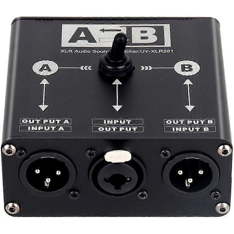 Commutateur de source audio symétrique XLR 2 entrées/1 sortie ou 1 entrée/2 sorties (1/5)