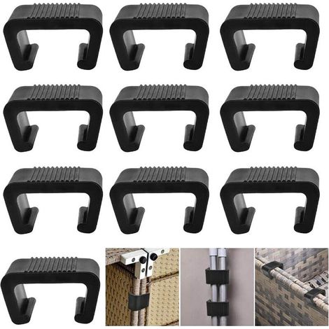 10 Pièces Clips pour Meubles en Rotin - 5.25cm,Clips pour meubles d'extérieur, clips pour canapé de patio, attaches pour chaises en rotin, fournitures de connexion pour meubles de canapé (1/4)
