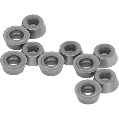 10 plaquettes de tournage CNC en carbure métallique, revêtues, haute précision, pour fraisage industriel, RDMT1204MOTN (1/5)