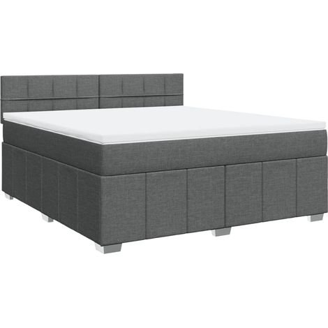 Maison Exclusive - Boxspringbett mit Matratze Dunkelgrau 180x200