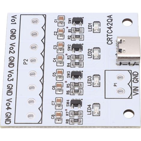 Chargeur Batterie Lithium 4 Canaux Type C pour 18650 503035 603443, Module de Charge 3.7V DC 5V, Carte PCB avec Protection Intégrée (1/5)