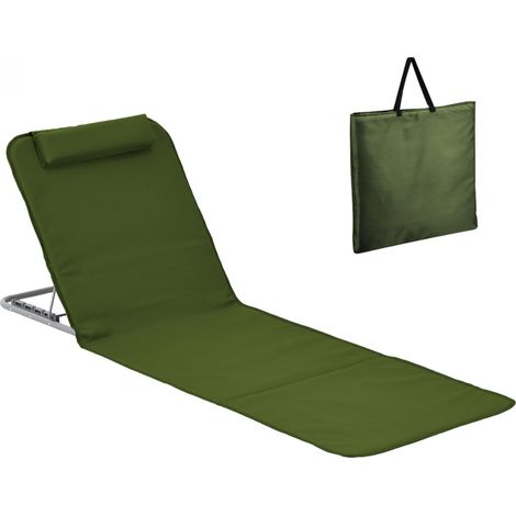Tapis de plage avec dossier - Kaki (1/5)