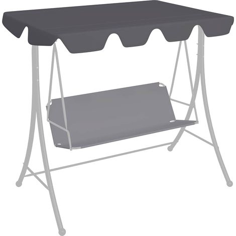 Ersatzdach für Hollywoodschaukel Anthrazit 188/168x145/110 cm (1/5)