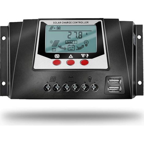 30A 12V/24V Solar-Laderegler mit intelligenter automatischer Erkennung und LCD-Anzeige für Solarbatterien - WP3024D (1/5)