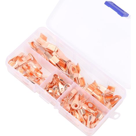 80 Embouts à Œillet en Cuivre pour Câbles, Accessoires de Sertissage OT, Lot de Pièces (1/5)