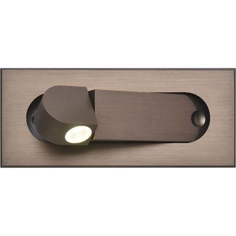Liseuse LED Tete De Lit avec, Applique Murale Décorative Encastrée, Orientable À 360 °, Pliable À 90 °, 3W Neutre 4000K,Matte (1/4)