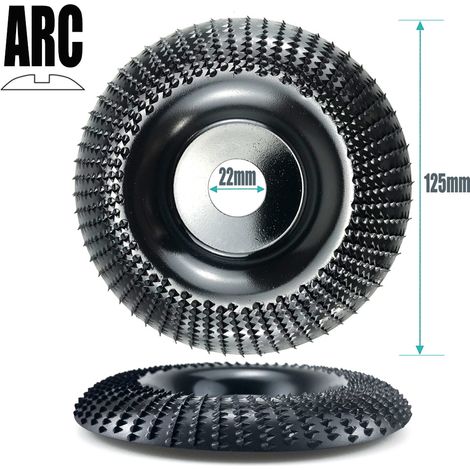 Meuleuse d'angle pour le travail du bois avec disque à meuler incurvé, disque à meuler incurvé noir 1222 mm avec roue dentée ronde. (1/5)
