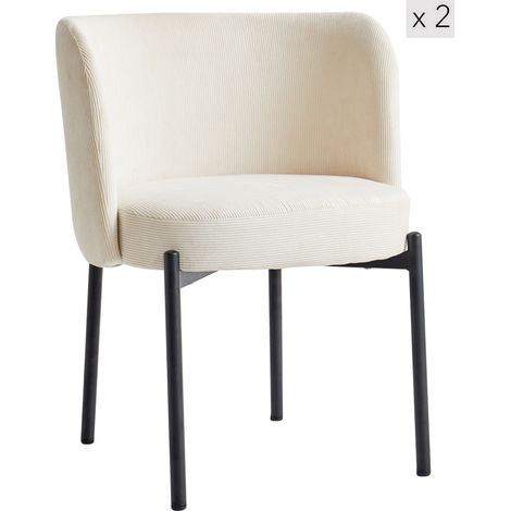 Nordlys - Lot de 2 Chaises de Salle a Manger Scandinaves Metal (1/5)