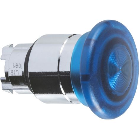 Harmony XB4 - tête bouton coup de poing lumineux DEL - Ø40 - bleu - ZB4BW463 (1/2)