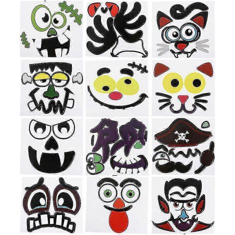 12 pegatinas de Halloween para decoración de Halloween (1/3)