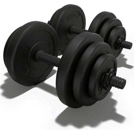 [NEUWERTIG] B-Ware Kurzhantelset Krafttrainingsset 20 kg Hanteln vielseitig sicherer Halt schwarz (1/2)