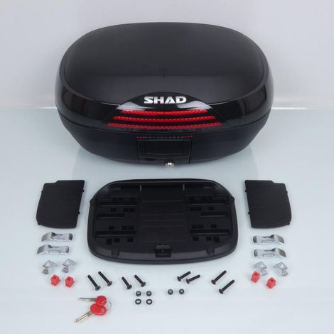 Top case Shad SH46 noir avec platine de fixation pour moto (1/5)