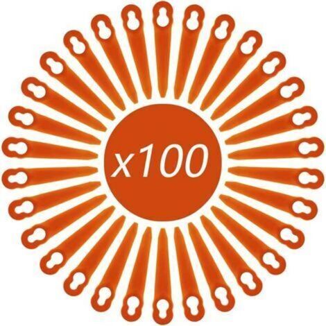 Lot de 100 Lames Compatible pour Coupe Bordure Stihl PolyCut 2-2 PolyCut 3-2, FSA 45 FSA 57 FSE 52, Lames en Plastique pour Coupe Bordure Stihl sans Fil