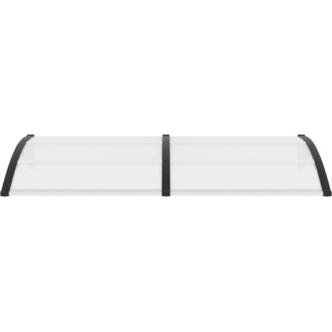 INLIFE Auvent de porte Noir 200 x 100 cm PC (1/5)