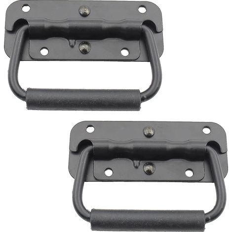 Poignées à ressort Case Pcs, poignées de meuble en applique avec revêtement en caoutchouc, poignées de levage de bagages artisanales, quincaillerie de meuble robuste