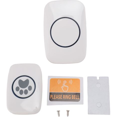 Sonnette de porte intelligente pour chien, émetteur et récepteur sans fil à détection intelligente portable pour l'entraînement 100-240V prise ue blanche (1/5)